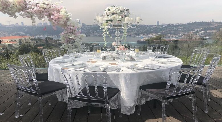 İslami Düğün Masa Sandalye Süsleme